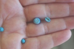 TURQUOISE ARIZONA MINE TEAR DROP QUALITY 45MM LEVER BACK EARRINGS