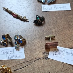 Vintage Junk Jewelry Lot Lisner Monet Goldette Austria Alapaca Silver