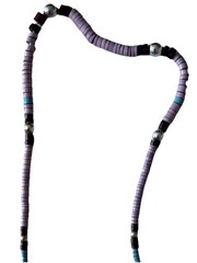 Vintage 16 Inch Hand Strung Colorful Hippie Silver And Plastic Beads Necklace