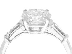 Vintage 1.94 ct Diamond and 18 ct White Gold Solitaire Ring