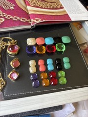 JOAN RIVERS Interchangeable Chic Link Necklace & Earring Set 10 Colors NEW