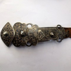 19th c ARMENIAN Antique Niello SILVER BELT- Russian Armenia Tradit. Folk Costume