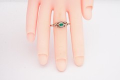 Vintage Sterling Silver 925 Malachite Ring Size 11.75