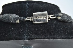 Unique Vintage Terracotta Clay Pottery Choker Necklace on Black 17 inch Cord