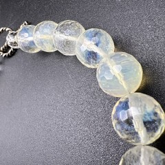 925 Sterling Silver Necklace ~ VTG Carved Jade & Opalite Artisan ~ 16” ~ 110g