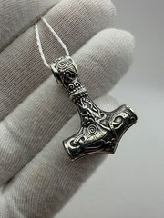 Vintage Thor Hammer Pendant Mjolnir Sterling Silver Viking Norse Amulet – 11.52g