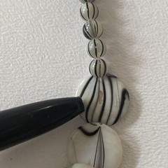 Reversible Vintage Bone Or Stone Bead Necklace – Flat Disk Beads – 18″ Lobster