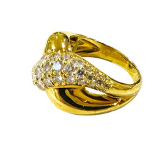 Kurt Wayne 1.50 Carat Paved Diamond 9.6 Grams 18k Yellow Gold Ring 6