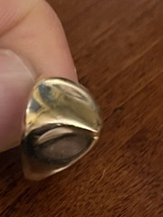 Vintage 14KT Yellow Gold Ring 4.8 Grams Free Form Wave Domed – Size 4