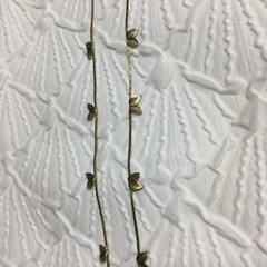 Vintage Medici Dainty Leaf Goldtone Necklace Costume Jewelry