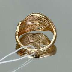 Infinite Pave Set Daily Wear Ring 2.3 Ct Simulated Diamond 14k Yellow Gold Over