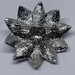 Lavender Purple Rhinestone Flower Brooch Vintage Estate Garden Lover Floral