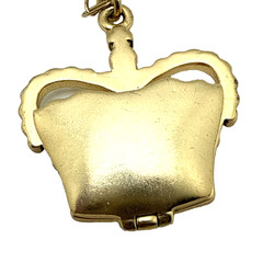 Vintage Maximal Art John Wind Crown Locket Necklace Gold Tone Signed 16″-18″