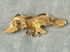 ART NOUVEAU GOLD FIX,STERLING SILVER and MARCASITES DRAGON BROOCH.c1920