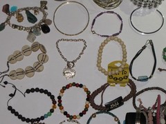 Alex And Ani 24K Electro Plated Lot Of 119 Silver Tone Rinstones Beaded Bangle