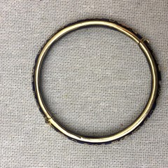 Vintage Cloisonne Bangle Bracelet Blue, Gold, Green, and Red Floral print