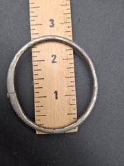 VTG Nadri Channel Set CZ Hinged Bangle Bracelet Silver Tone Vintage