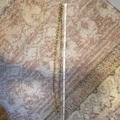 Vintage Celine Paris Heavy Gold Tone Triomphe Blazon Open Link Chain Necklace