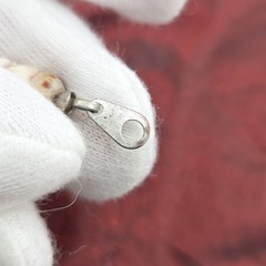 Vtg Tiger Puka Shell Bracelet 7.5″ Spring Ring Closure Weighs 0.5 oz.