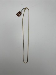 VTG NOS Swank 12K Gold Filled 2mm Diamond Cut Curb Chain 18” 6.78g Signed