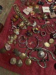 Lot Vintage Costume Jewelry Modern Mixed Wear Craft Resell Necklace Earrings Etc