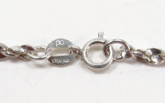 Vintage Providence Chain Co. USA Sterling Silver Tinsel Nugget Necklace 19.5″