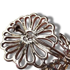 Vintage Bee & Daisy Brooch Lot 8pc JJ AJC Rhinestone Enamel Figural Gold