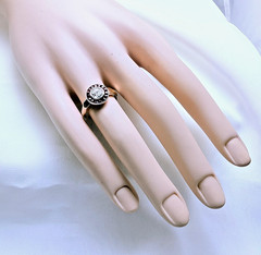 Vintage 18ct Gold Diamond & Ruby Cocktail Ring 0.60ct Natural Old Cut Size 6.75