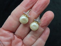 Vintage 1980’s Irregular Oversize Pierced Stud Earrings