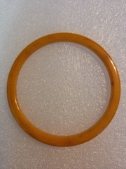 6 Vintage Bakelite Bangle Bracelets. Marbled Butterscotch Swirl Color. Tested