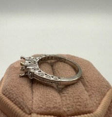 18 Karat White Gold 0.66ctw Diamond Tacori Mounting Ring