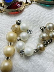 Vintage Jewelry Lot Brooch Earrings Necklaces 17 Pcs