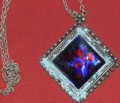 Antique Balkans Folklore necklace pendant silver ornate