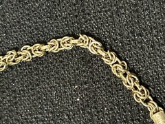 Vintage Gold Over Sterling Silver Italy 925 Multi Intertwined Chains Bracelet 7”