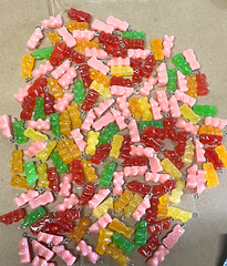 Vintage Sugar Rush Original Gummy Bear Jewelry Plastic Charms Saftey Pin 200+