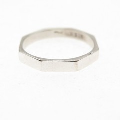 925 Sterling Silver Vintage Octagon Band Ring Size 5