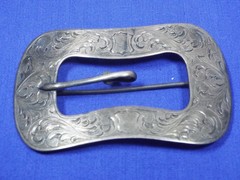 Antique Sterling Silver Sash Buckle Turned into Brooch