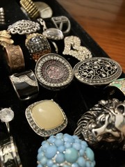 Vintage ~Modern Ladies Fashion Costume Jewelry Rings Lot B 31 AS IS Some STONES