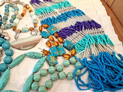 Artisan Estate Jewerly VTG/Now Glam Art Glass Woven Big Statement Boho