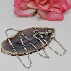 Vintage 925 Sterling Silver 2 mm Chain 19″ Necklace Dainty Jewelry