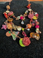 Vintage NY Unique Three Layer Charm Necklace