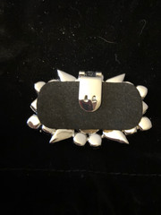 Vintage Smoky Gray Crystal Clear Rhinestone Brooch to Wear with Scarfs ￼