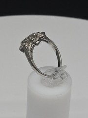 Antique Art Deco Platinum Diamond Ring Size 5 Filigree Milgrain 4.2g