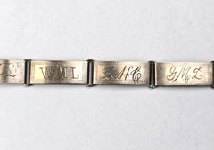 Vintage Sterling Silver Forget Me Not Sweetheart Bracelet Engraved by “Marathon”