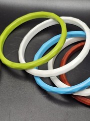 Vintage (1 Bakelite!) 8 Piece Lot Assort Bangle Bracelets Multi Variety Costume