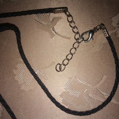 Vintage Big Eyes Gold Tone Cat Necklace & Fabric Braid Cord 18″ Siamese, Alien