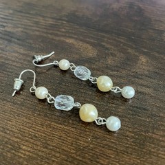 Vintage Women’s Faux Pearl Bracelet Earring Jewelry Set Rhinestone Wedding Boho