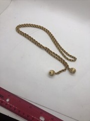 Lariat necklace vintage goldtone unbranded 36 in
