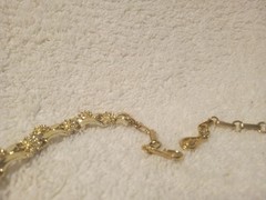 Vintage Coro Signed Gold Tone Unique Design Necklace 17 In. Beautiful!