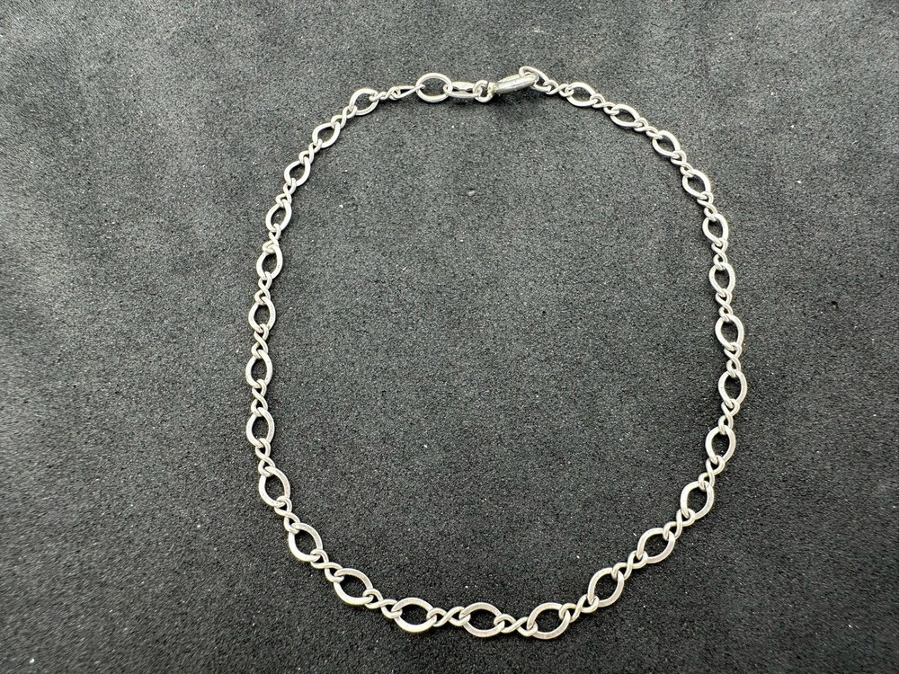 1.24g Vintage Sterling Silver 925 Oval Twist Link Chain Bracelet 7 in M